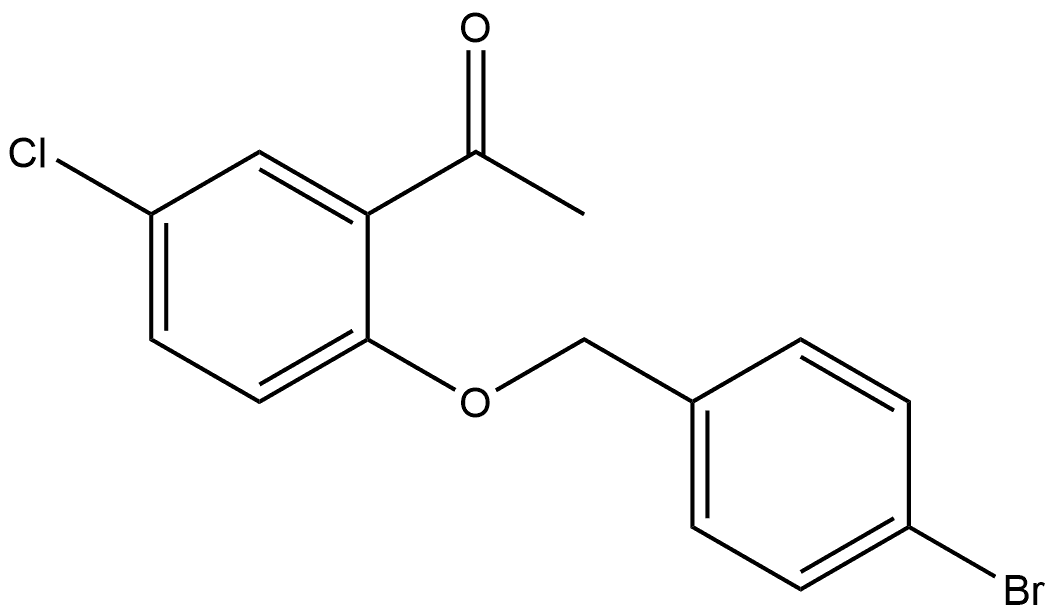 1-[2-[(4-Bromophenyl)methoxy]-5-chlorophenyl]ethanone Structure