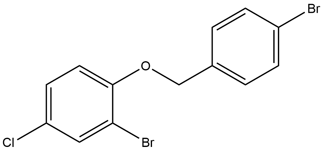2-Bromo-1-[(4-bromophenyl)methoxy]-4-chlorobenzene 구조식 이미지