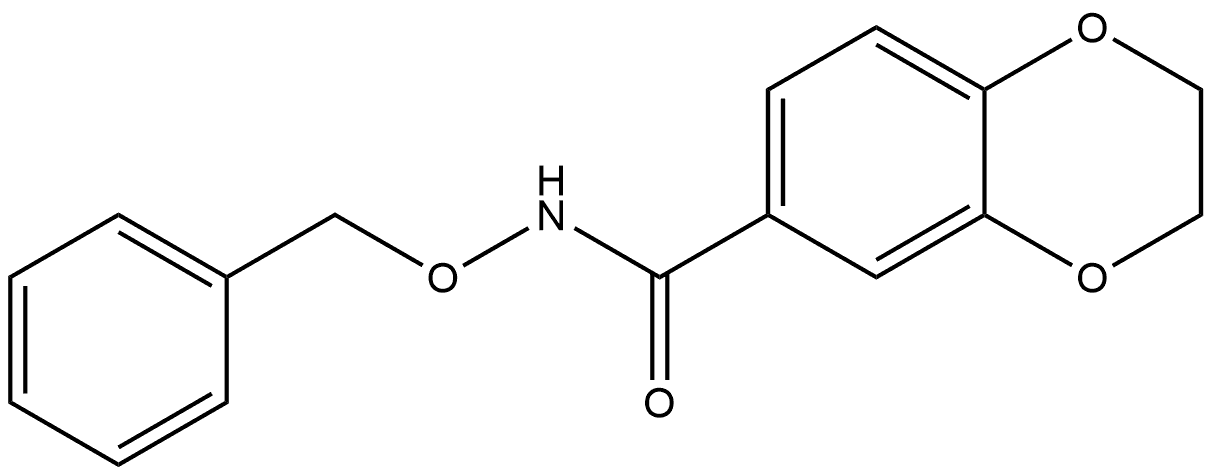 2,3-Dihydro-N-(phenylmethoxy)-1,4-benzodioxin-6-carboxamide Structure