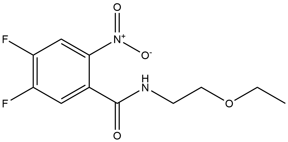 N-(2-ethoxyethyl)-4,5-difluoro-2-nitrobenzamide Structure