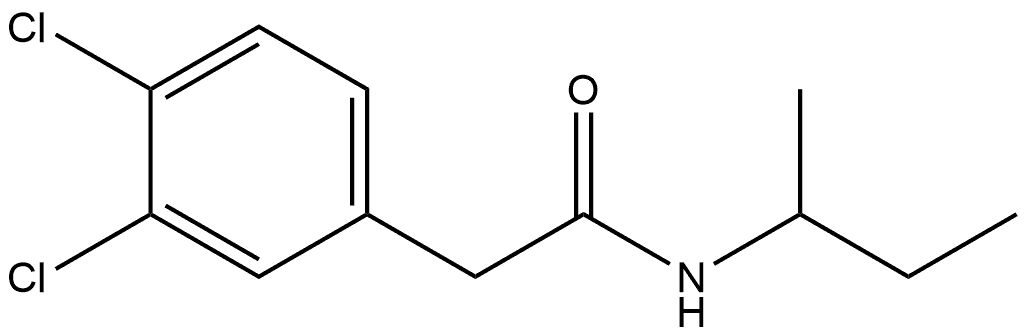 3,4-Dichloro-N-(1-methylpropyl)benzeneacetamide Structure