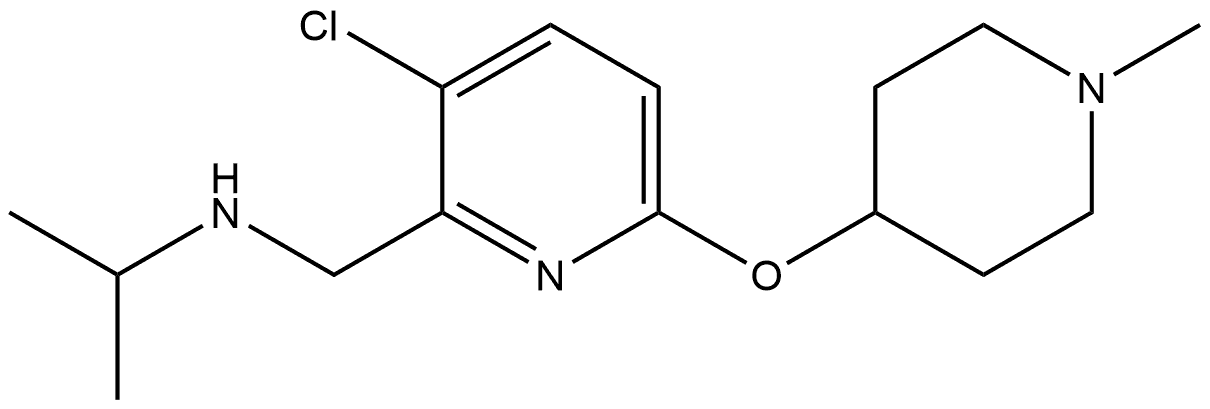 3-Chloro-N-(1-methylethyl)-6-[(1-methyl-4-piperidinyl)oxy]-2-pyridinemethanamine Structure