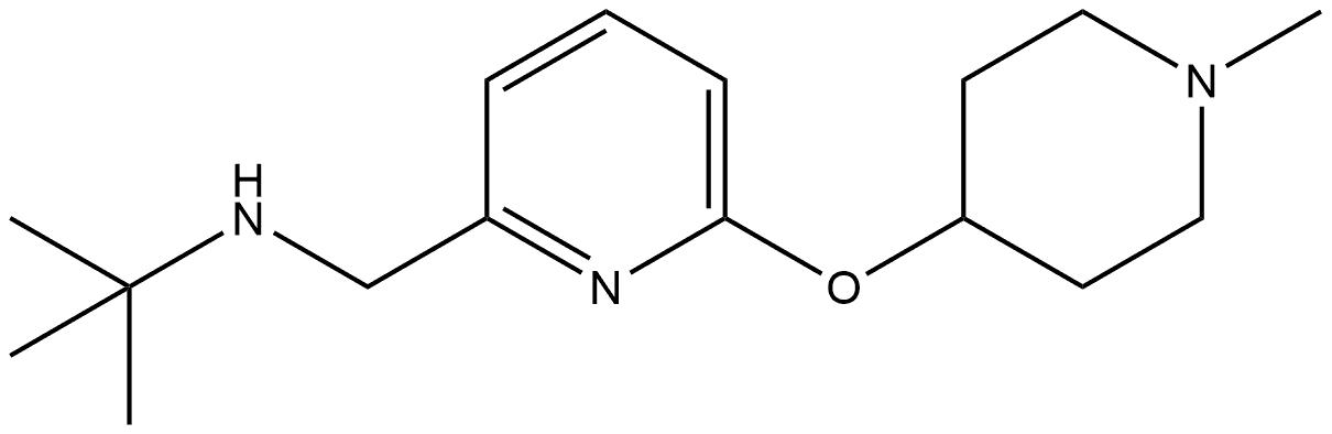 N-(1,1-Dimethylethyl)-6-[(1-methyl-4-piperidinyl)oxy]-2-pyridinemethanamine Structure