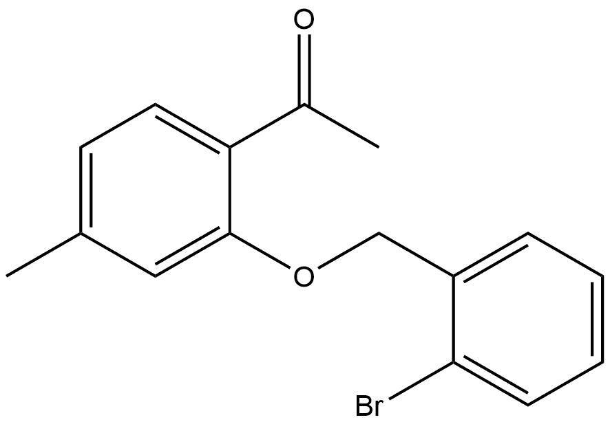 1-[2-[(2-Bromophenyl)methoxy]-4-methylphenyl]ethanone Structure