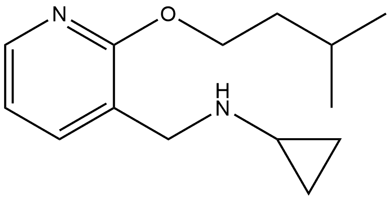 N-Cyclopropyl-2-(3-methylbutoxy)-3-pyridinemethanamine Structure