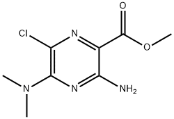 2-Pyrazinecarboxylic acid, 3-amino-6-chloro-5-(dimethylamino)-, methyl ester Structure
