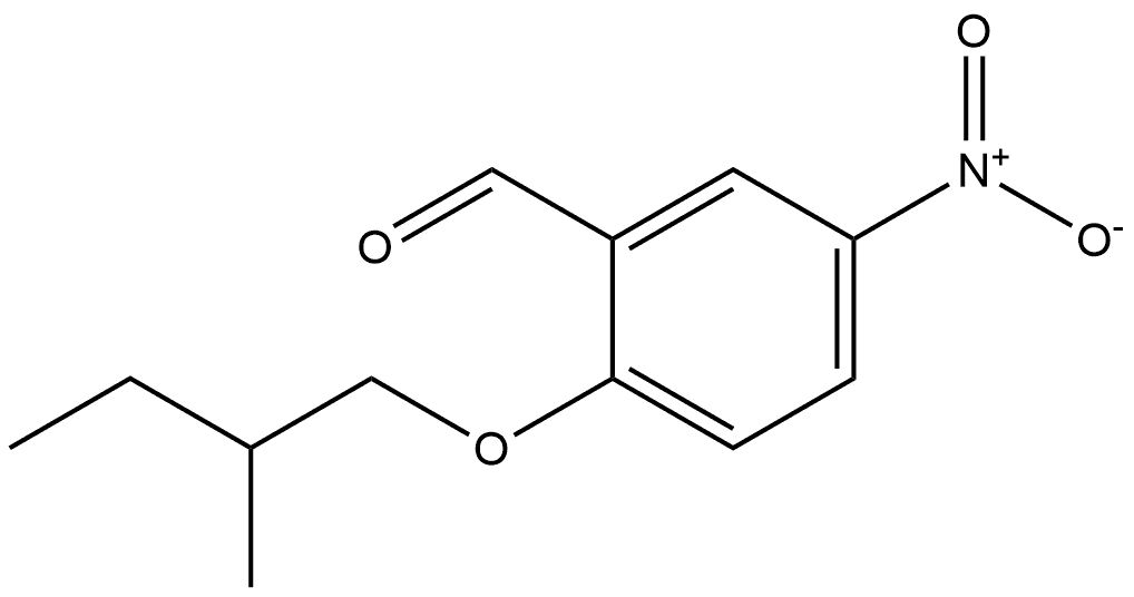 2-(2-methylbutoxy)-5-nitrobenzaldehyde Structure