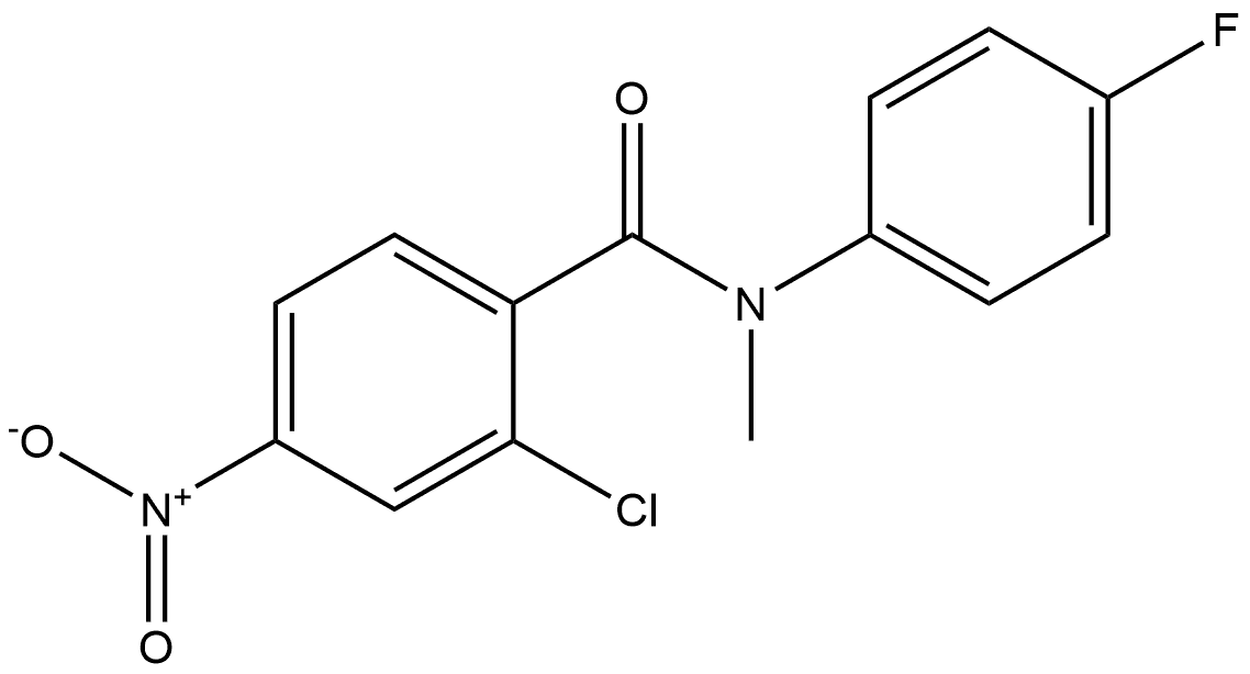 2-chloro-N-(4-fluorophenyl)-N-methyl-4-nitrobenzamide Structure