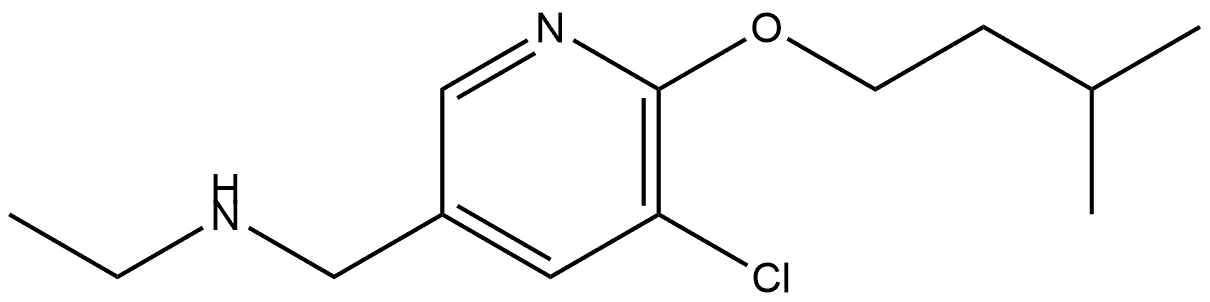 5-Chloro-N-ethyl-6-(3-methylbutoxy)-3-pyridinemethanamine Structure