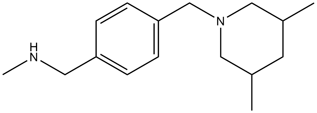 4-[(3,5-Dimethyl-1-piperidinyl)methyl]-N-methylbenzenemethanamine Structure