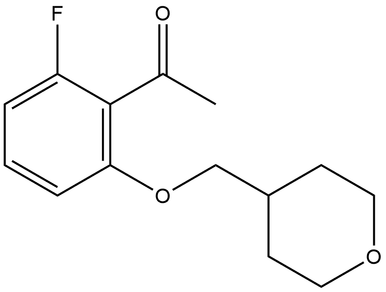 1-[2-Fluoro-6-[(tetrahydro-2H-pyran-4-yl)methoxy]phenyl]ethanone Structure