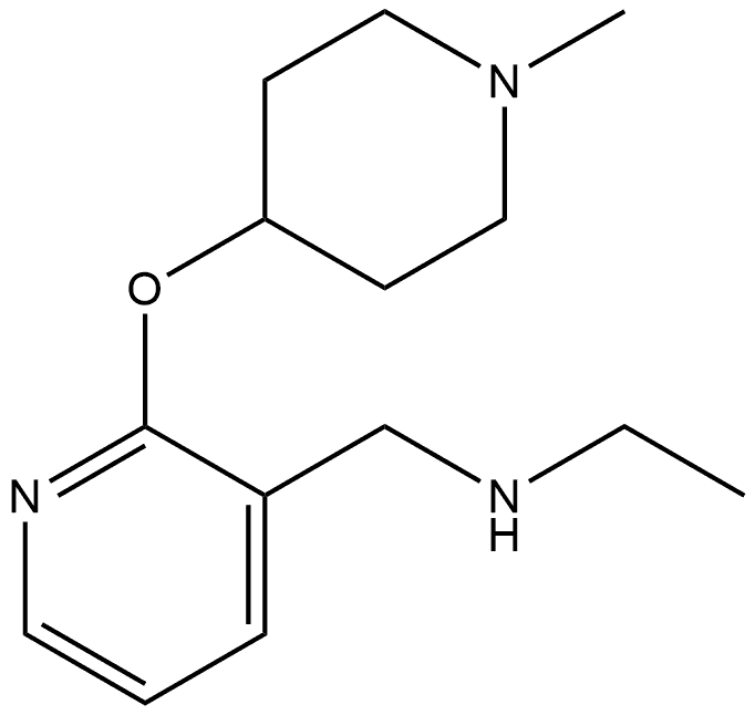 N-Ethyl-2-[(1-methyl-4-piperidinyl)oxy]-3-pyridinemethanamine Structure