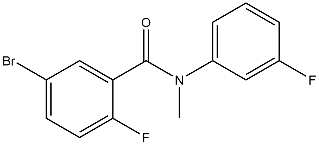 5-Bromo-2-fluoro-N-(3-fluorophenyl)-N-methylbenzamide Structure