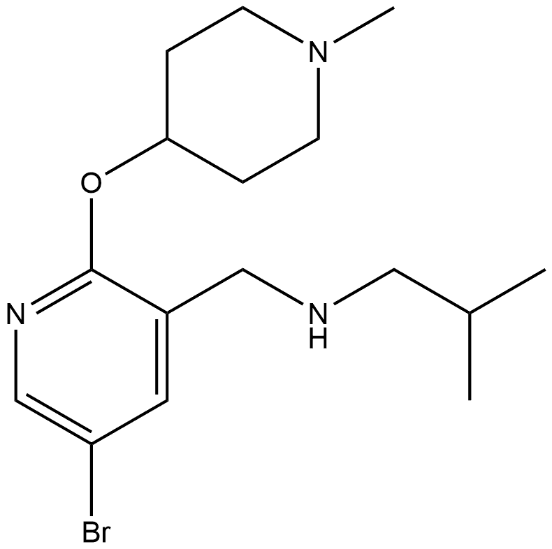 5-Bromo-2-[(1-methyl-4-piperidinyl)oxy]-N-(2-methylpropyl)-3-pyridinemethanamine Structure