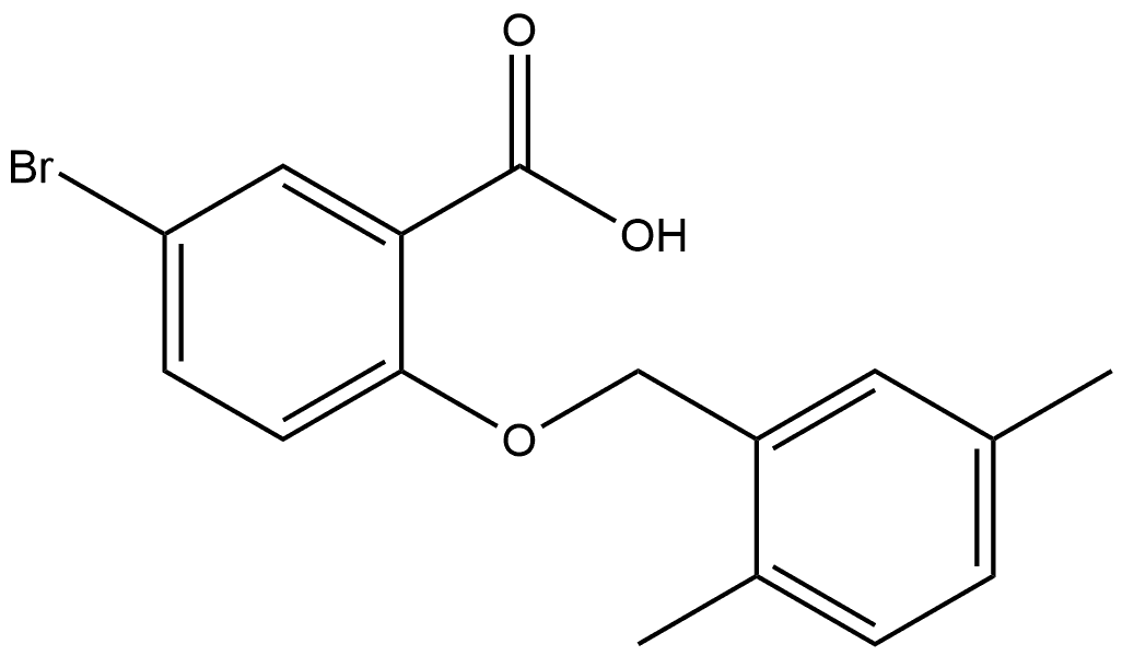 5-Bromo-2-[(2,5-dimethylphenyl)methoxy]benzoic acid Structure