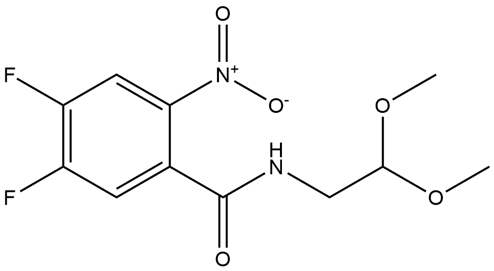 N-(2,2-dimethoxyethyl)-4,5-difluoro-2-nitrobenzamide Structure