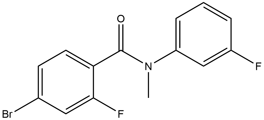 4-Bromo-2-fluoro-N-(3-fluorophenyl)-N-methylbenzamide Structure