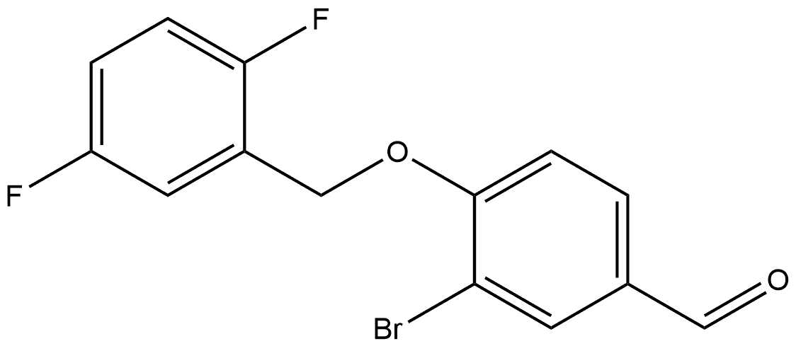 3-Bromo-4-[(2,5-difluorophenyl)methoxy]benzaldehyde Structure