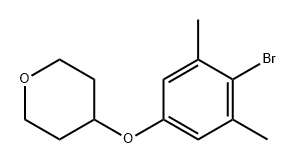 2H-Pyran, 4-(4-bromo-3,5-dimethylphenoxy)tetrahydro- Structure