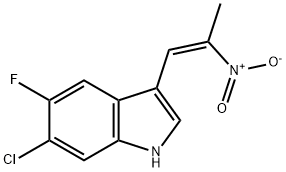 1H-Indole, 6-chloro-5-fluoro-3-[(1Z)-2-nitro-1-propen-1-yl]- 구조식 이미지