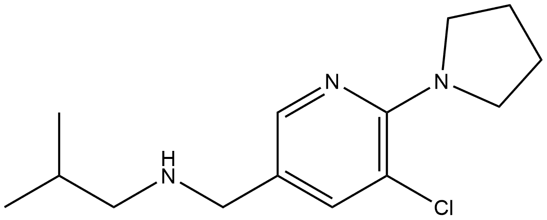 5-Chloro-N-(2-methylpropyl)-6-(1-pyrrolidinyl)-3-pyridinemethanamine Structure