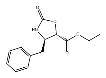 5-Oxazolidinecarboxylic acid, 2-oxo-4-(phenylmethyl)-, ethyl ester, (4R-trans)- (9CI) Structure