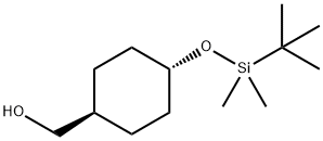 Cyclohexanemethanol, 4-[[(1,1-dimethylethyl)dimethylsilyl]oxy]-, trans- Structure