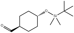 Cyclohexanecarboxaldehyde, 4-[[(1,1-dimethylethyl)dimethylsilyl]oxy]-, trans- Structure