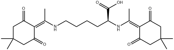L-Lysine, N2,N6-bis[1-(4,4-dimethyl-2,6-dioxocyclohexylidene)ethyl]- Structure