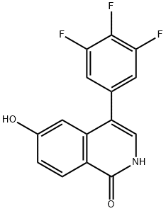 6-Hydroxy-4-(3,4,5-trifluorophenyl)-1(2H)-isoquinolinone Structure