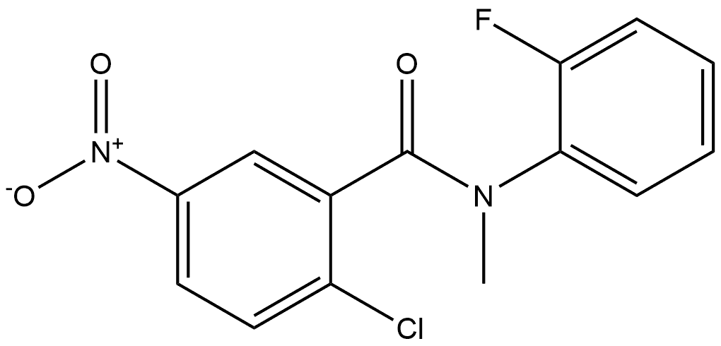 2-chloro-N-(2-fluorophenyl)-N-methyl-5-nitrobenzamide Structure