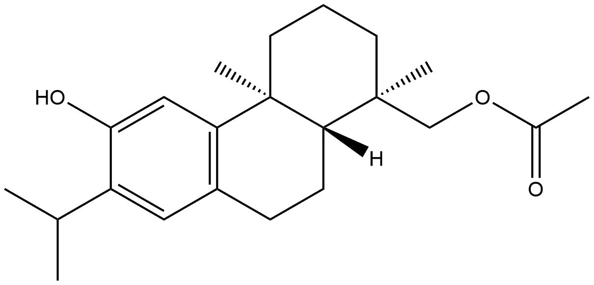 1-Phenanthrenemethanol, 1,2,3,4,4a,9,10,10a-octahydro-6-hydroxy-1,4a-dimethyl-7-(1-methylethyl)-, α-acetate, (1R,4aS,10aR)- (9CI) Structure