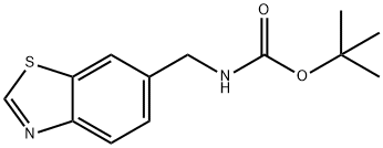 Carbamic acid, N-(6-benzothiazolylmethyl)-, 1,1-dimethylethyl ester Structure