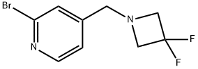 Pyridine, 2-bromo-4-[(3,3-difluoro-1-azetidinyl)methyl]- Structure