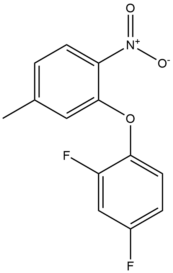 2-(2,4-difluorophenoxy)-4-methyl-1-nitrobenzene Structure