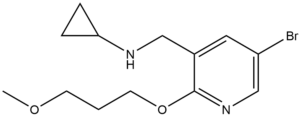 5-Bromo-N-cyclopropyl-2-(3-methoxypropoxy)-3-pyridinemethanamine Structure