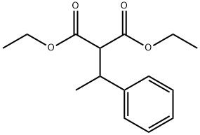 Propanedioic acid, 2-(1-phenylethyl)-, 1,3-diethyl ester 구조식 이미지
