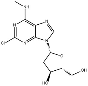 2-Chloro-N6-methyl-2’-deoxyadenosine 구조식 이미지