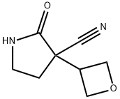 3-Pyrrolidinecarbonitrile, 3-(3-oxetanyl)-2-oxo- 구조식 이미지