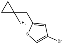 Cyclopropanamine, 1-[(4-bromo-2-thienyl)methyl]- Structure