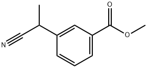 Benzoic acid, 3-(1-cyanoethyl)-, methyl ester Structure