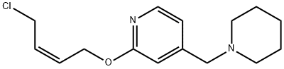 Pyridine, 2-[[(2Z)-4-chloro-2-buten-1-yl]oxy]-4-(1-piperidinylmethyl)- Structure