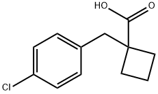 Cyclobutanecarboxylic acid, 1-[(4-chlorophenyl)methyl]- Structure