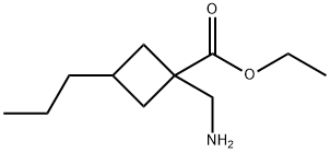 Cyclobutanecarboxylic acid, 1-(aminomethyl)-3-propyl-, ethyl ester Structure