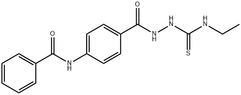 Benzoic acid, 4-(benzoylamino)-, 2-[(ethylamino)thioxomethyl]hydrazide Structure