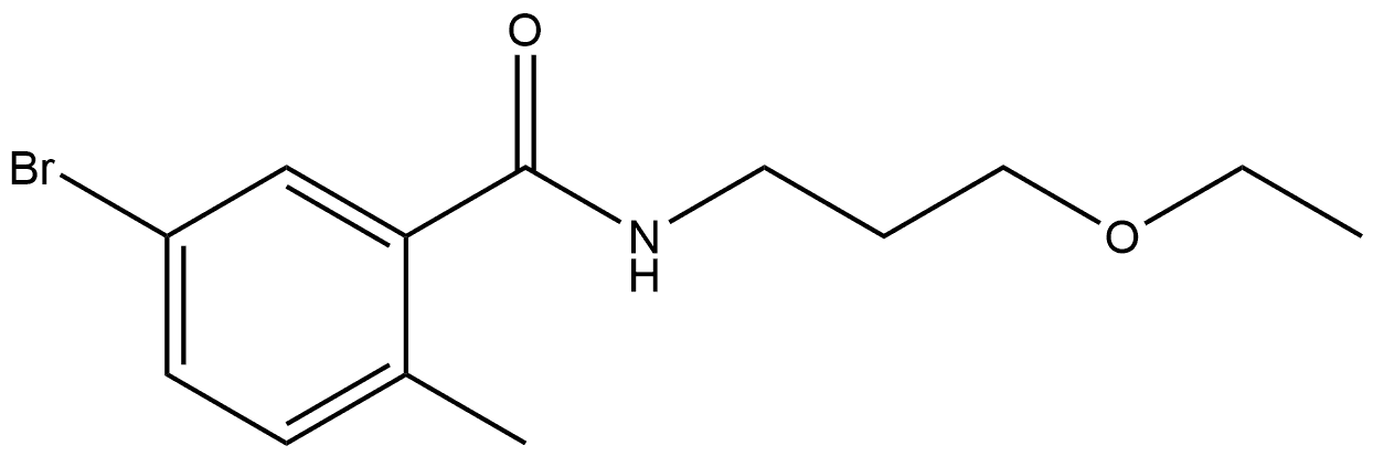 5-Bromo-N-(3-ethoxypropyl)-2-methylbenzamide Structure