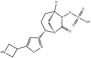 (1R,2S,5R)-2-[5-(3-Azetidinyl)-3-isoxazolyl]-7-oxo-1,6-diazabicyclo[3.2.1]oct-6-yl hydrogensulfate Structure