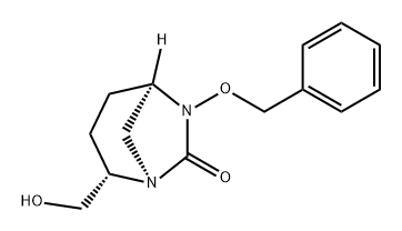 1,6-Diazabicyclo[3.2.1]octan-7-one, 2-(hydroxymethyl)-6-(phenylmethoxy)-, (1R,2S,5R)- Structure