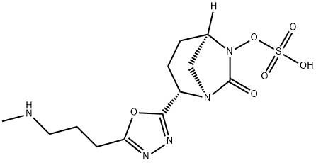 (1R,2S,5R)-2-[5-[3-(Methylamino)propyl]-1,3,4-oxadiazol-2-yl]-7-oxo-1,6-diazabicyclo[3.2.1]oct-6-yl hydrogen sulfate Structure