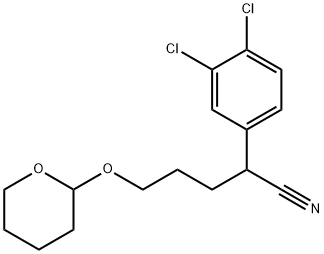 Benzeneacetonitrile, 3,4-dichloro-α-[3-[(tetrahydro-2H-pyran-2-yl)oxy]propyl]- 구조식 이미지